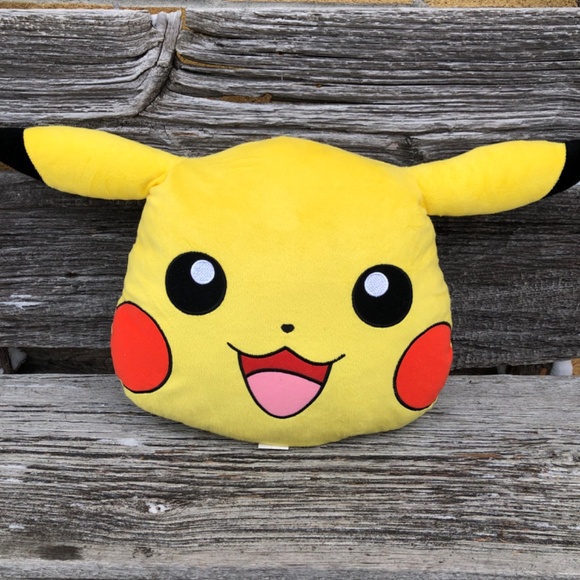 Pokémon Pikachu shape cuddle pillow 2017 stuffed toy plush 13” plushie - Picture 2 of 9